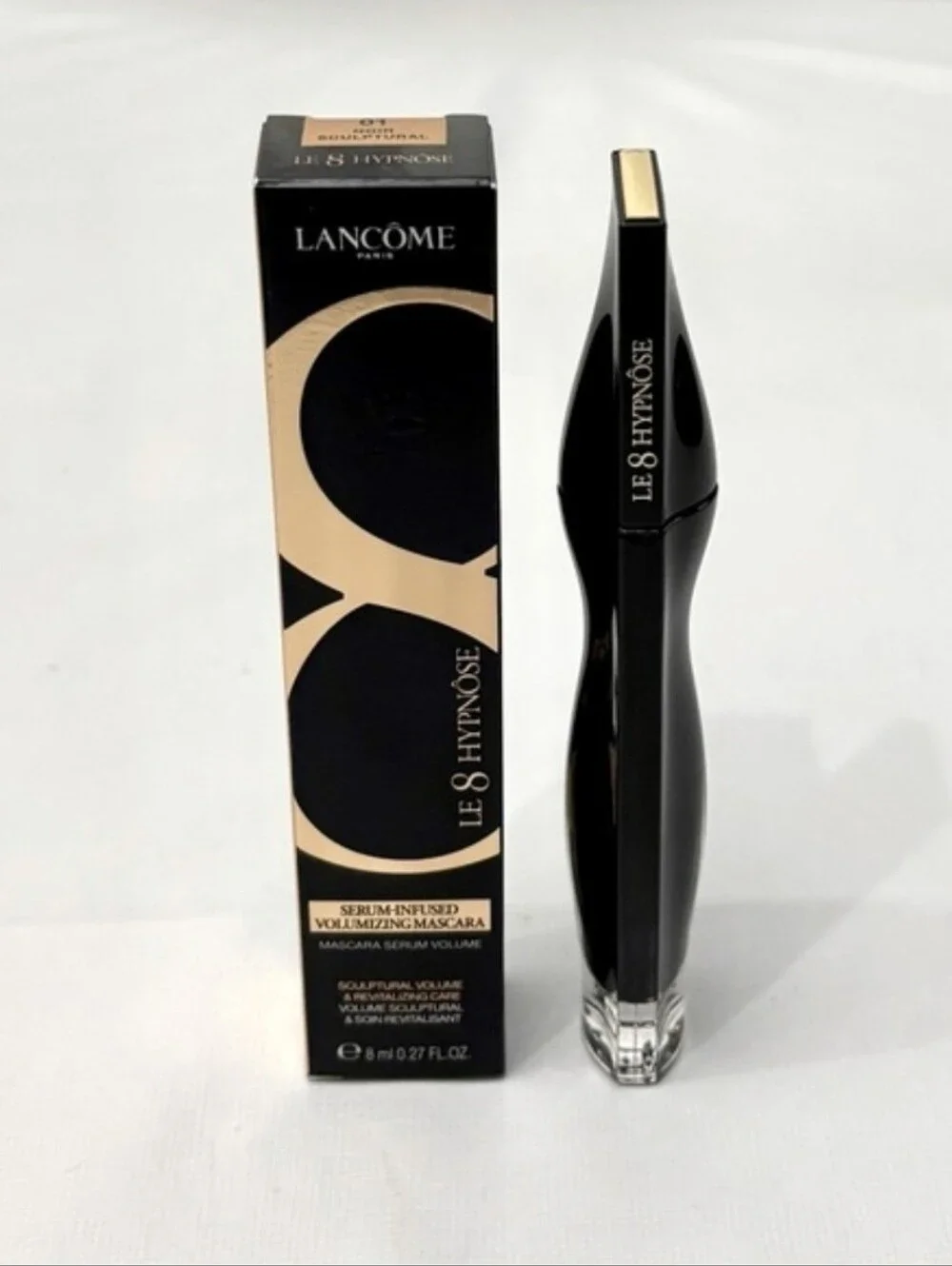 Lancome Le 8 Hypnose Noir Sculptural Serum Infused Mascara Full Sized New In Box
